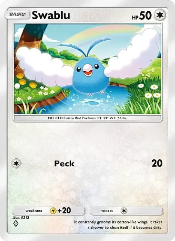 Swablu Rare rarity Secluded Springs Pokémon card price