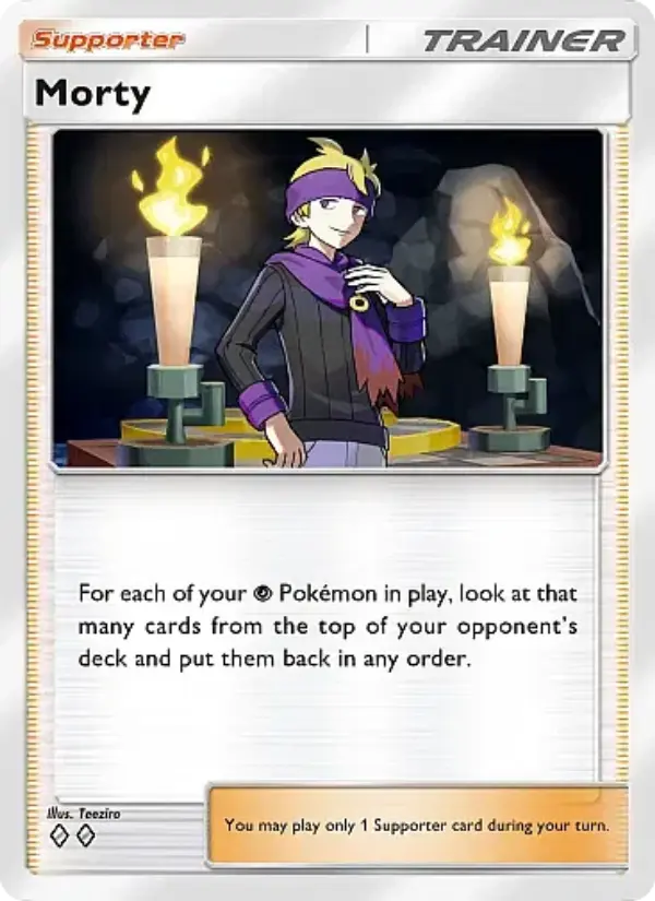Morty Rare rarity Secluded Springs Pokémon card price