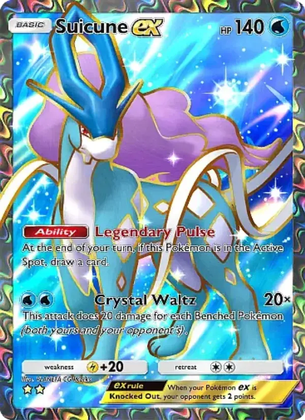 Suicune ex Secret Rare rarity Secluded Springs Pokémon card price