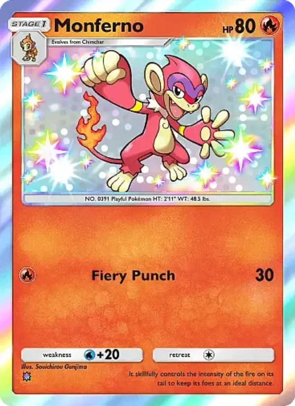 Monferno Secret Rare rarity Secluded Springs Pokémon card price