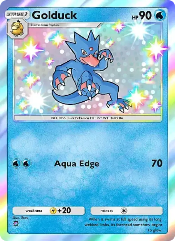 Golduck Secret Rare rarity Secluded Springs Pokémon card price