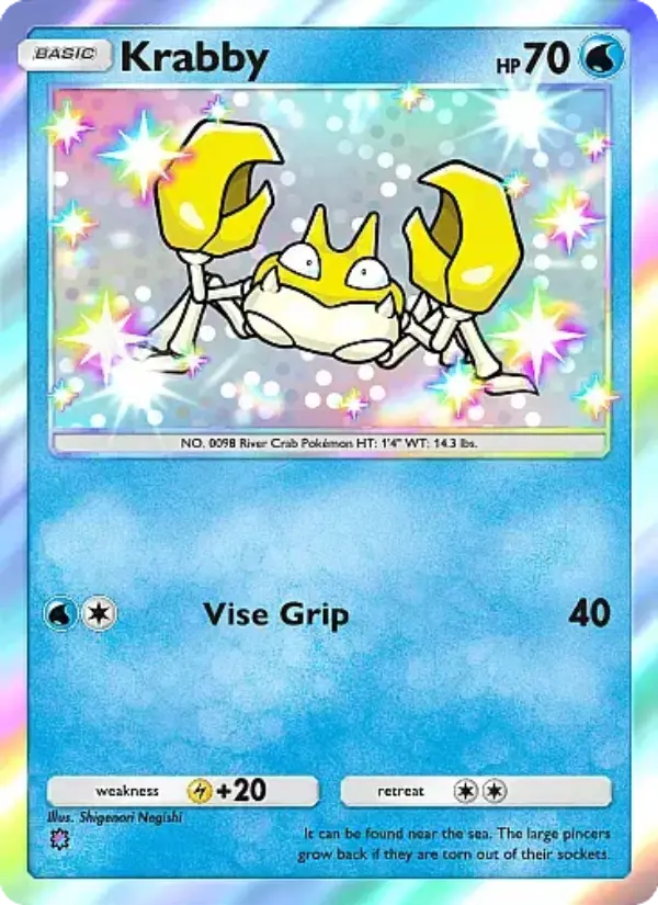 Krabby Secret Rare rarity Secluded Springs Pokémon card price