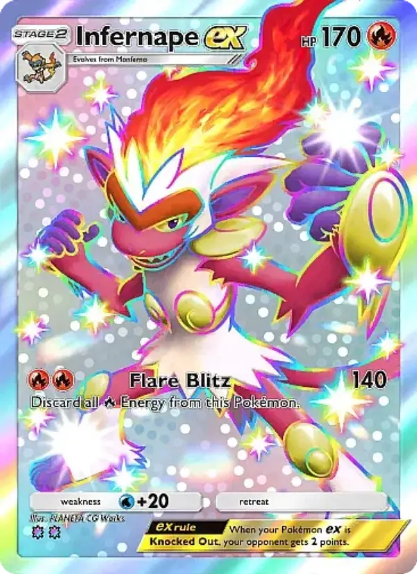 Infernape ex Secret Rare rarity Secluded Springs Pokémon card price