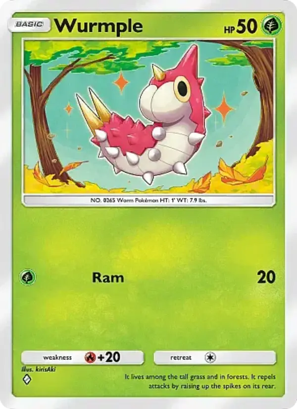 Wurmple Rare rarity Mega Rising Pokémon card price