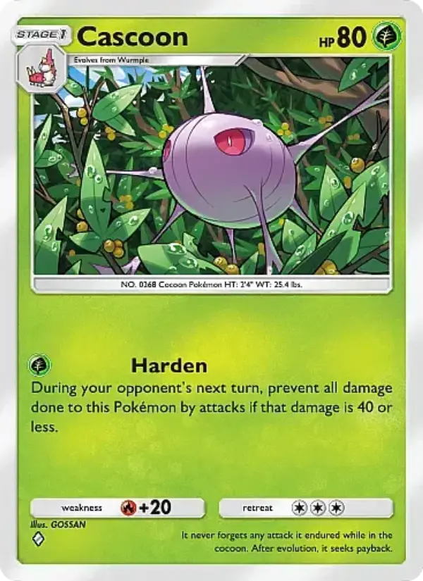 Cascoon Rare rarity Mega Rising Pokémon card price