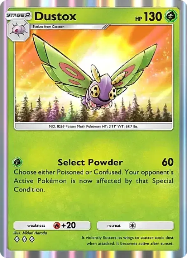 Dustox Rare rarity Mega Rising Pokémon card price