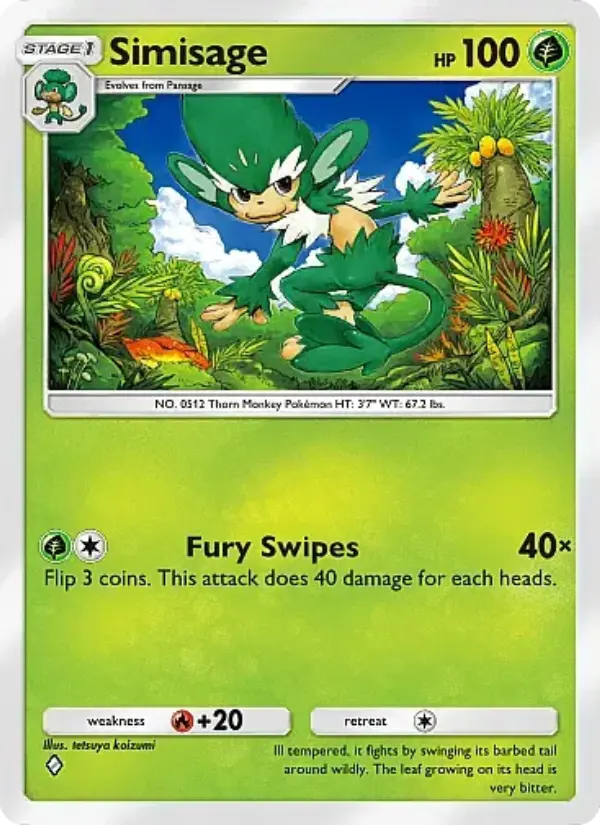 Simisage Rare rarity Mega Rising Pokémon card price