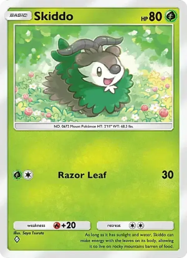 Skiddo Rare rarity Mega Rising Pokémon card price