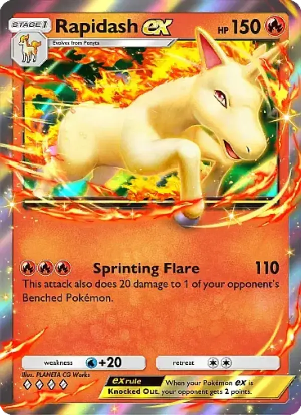 Rapidash ex Rare rarity Mega Rising Pokémon card price