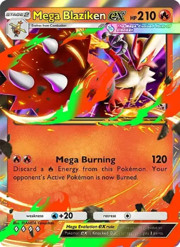 Mega Blaziken ex Rare rarity Mega Rising Pokémon card price