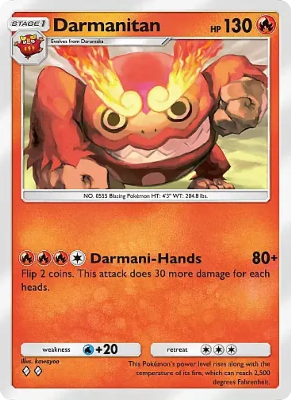 Darmanitan Rare rarity Mega Rising Pokémon card price