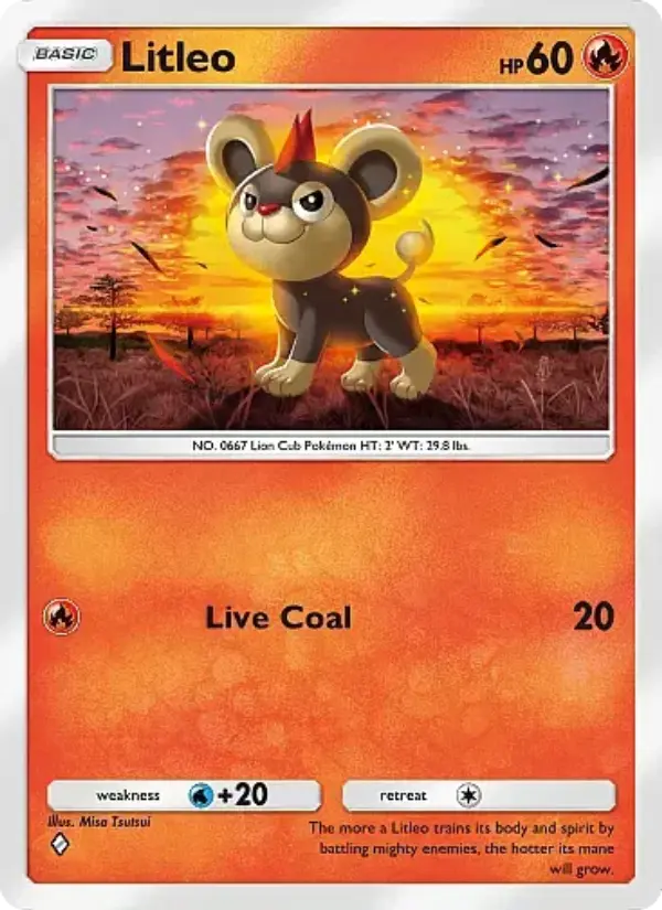 Litleo Rare rarity Mega Rising Pokémon card price