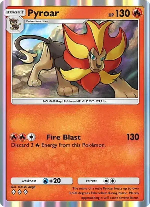Pyroar Rare rarity Mega Rising Pokémon card price