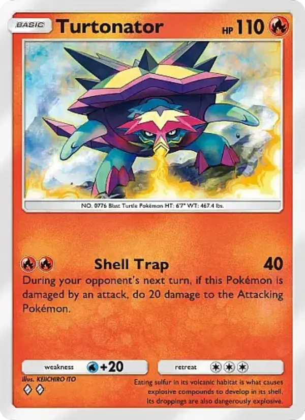 Turtonator Rare rarity Mega Rising Pokémon card price