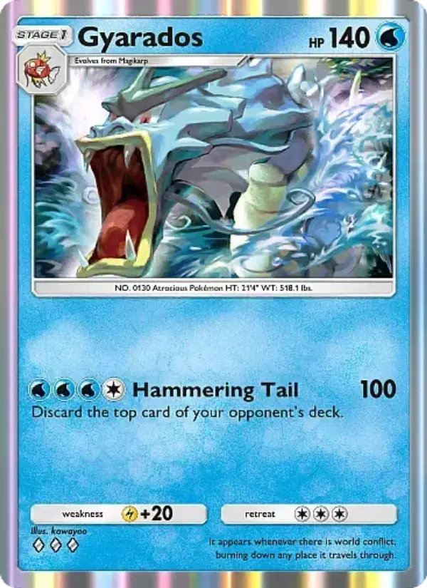 Gyarados Rare rarity Mega Rising Pokémon card price