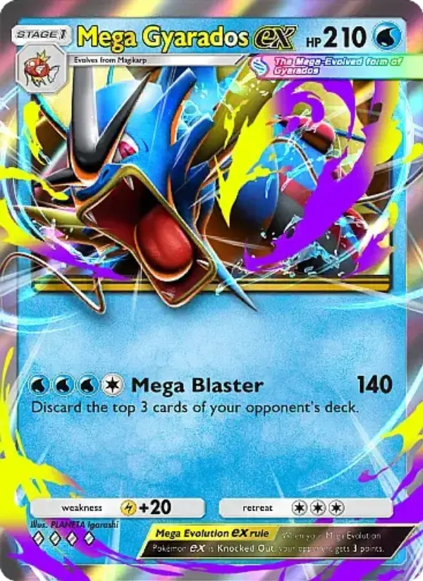Mega Gyarados ex Rare rarity Mega Rising Pokémon card price