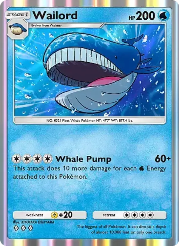 Wailord Rare rarity Mega Rising Pokémon card price