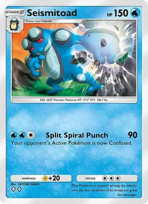 Seismitoad Rare rarity Mega Rising Pokémon card price