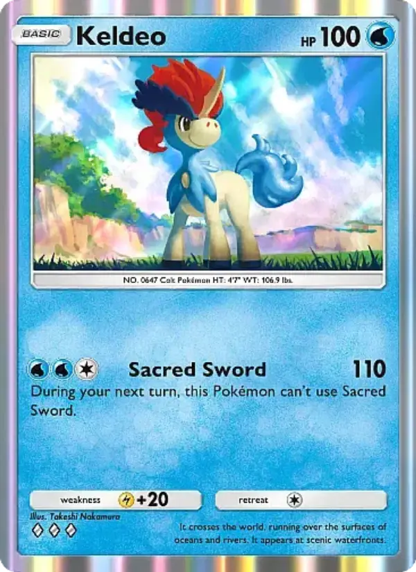 Keldeo Rare rarity Mega Rising Pokémon card price