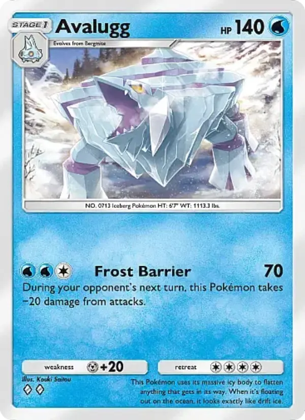 Avalugg Rare rarity Mega Rising Pokémon card price