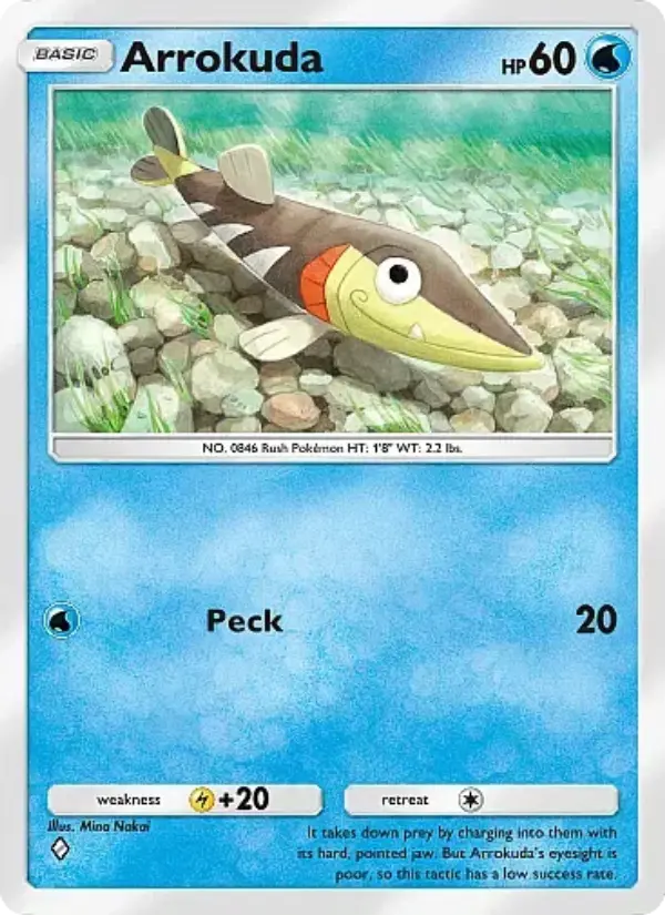 Arrokuda Rare rarity Mega Rising Pokémon card price