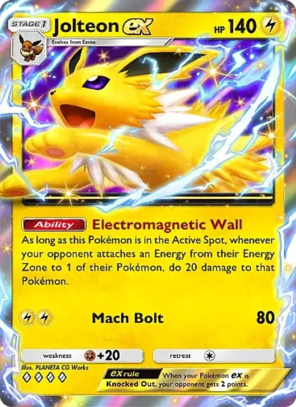 Jolteon ex Rare rarity Mega Rising Pokémon card price