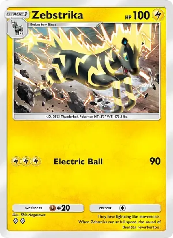 Zebstrika Rare rarity Mega Rising Pokémon card price