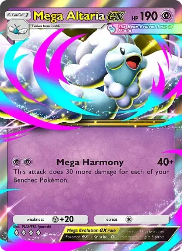 Mega Altaria ex Rare rarity Mega Rising Pokémon card price