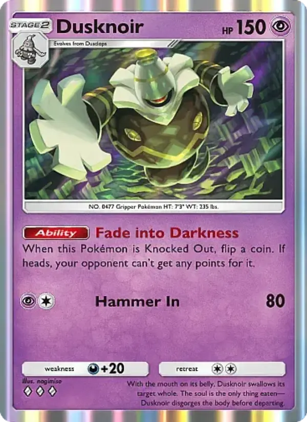 Dusknoir Rare rarity Mega Rising Pokémon card price