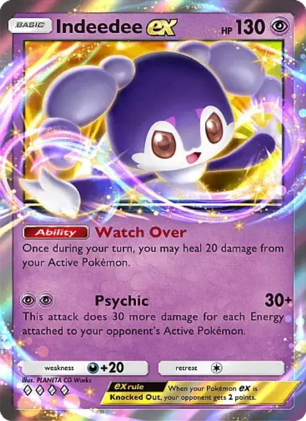 Indeedee ex Rare rarity Mega Rising Pokémon card price