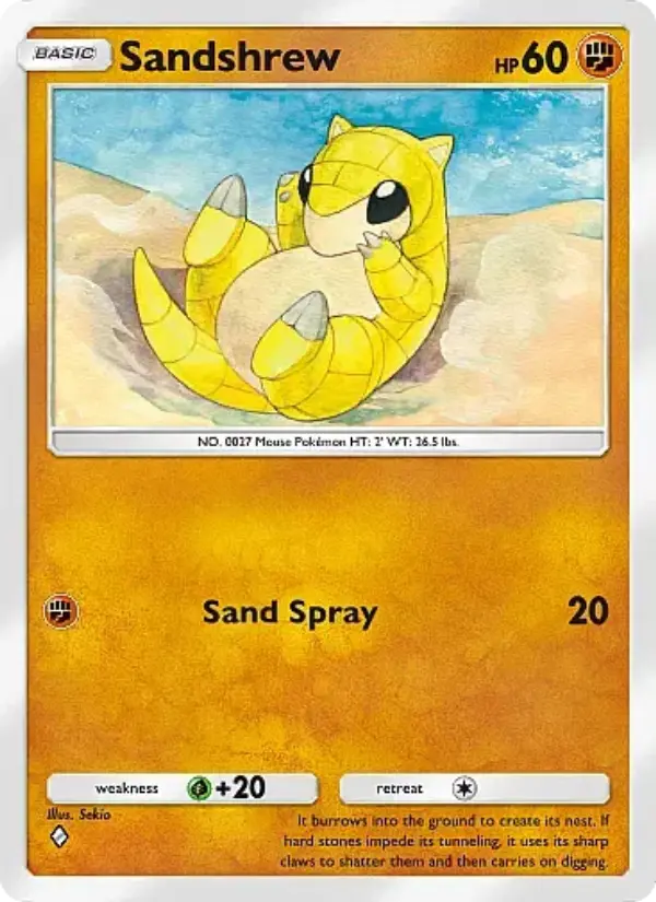 Sandshrew Rare rarity Mega Rising Pokémon card price