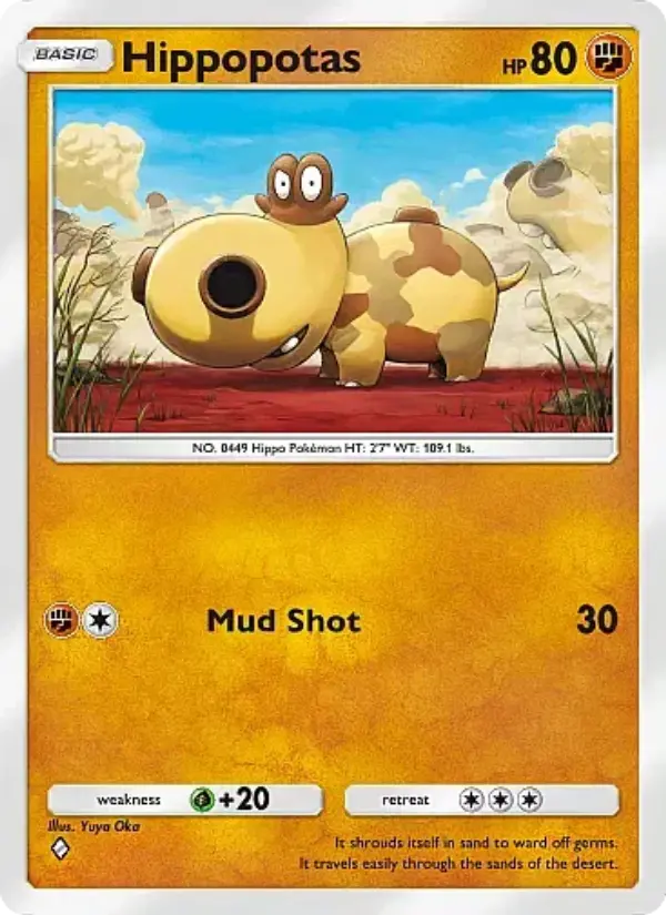 Hippopotas Rare rarity Mega Rising Pokémon card price