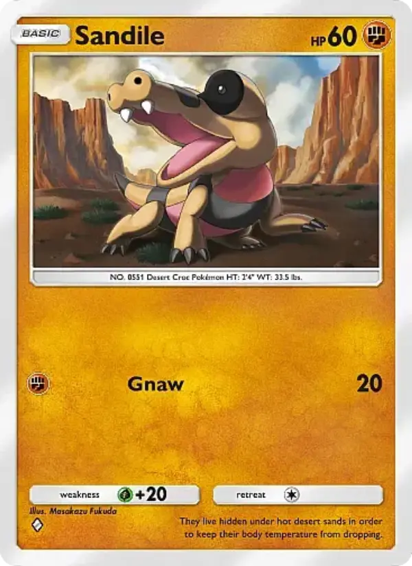 Sandile Rare rarity Mega Rising Pokémon card price
