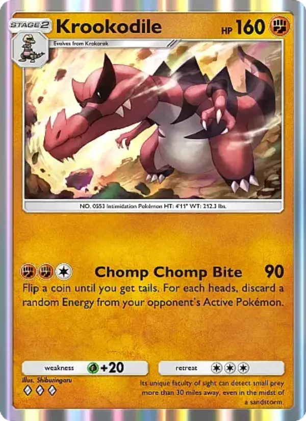 Krookodile Rare rarity Mega Rising Pokémon card price