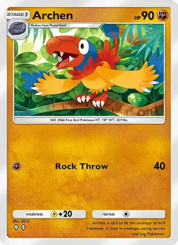 Archen Rare rarity Mega Rising Pokémon card price