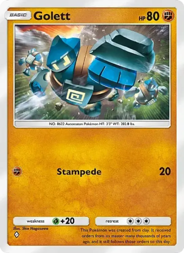 Golett Rare rarity Mega Rising Pokémon card price