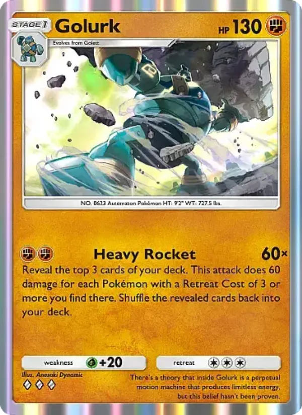 Golurk Rare rarity Mega Rising Pokémon card price