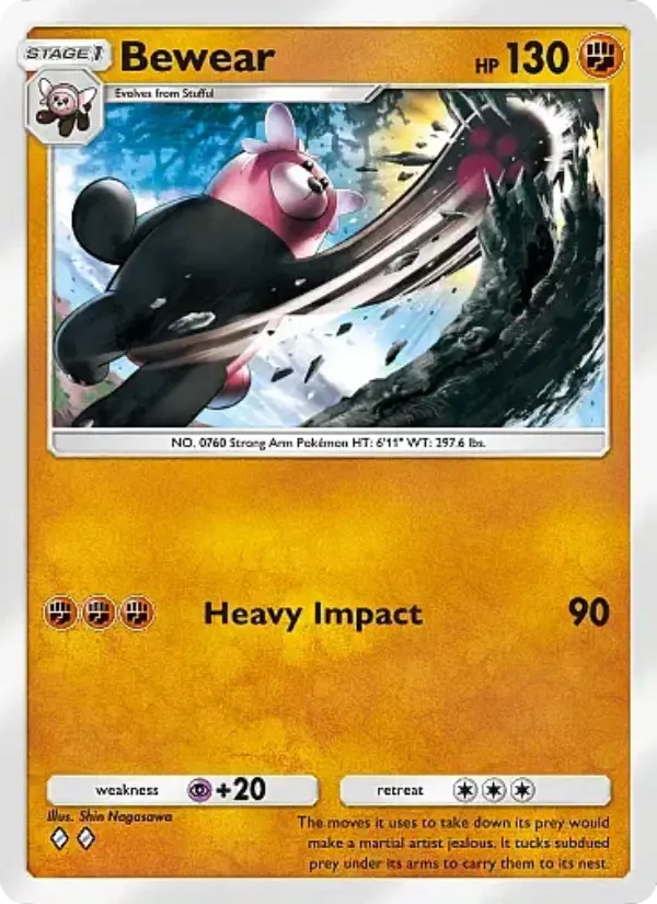 Bewear Rare rarity Mega Rising Pokémon card price