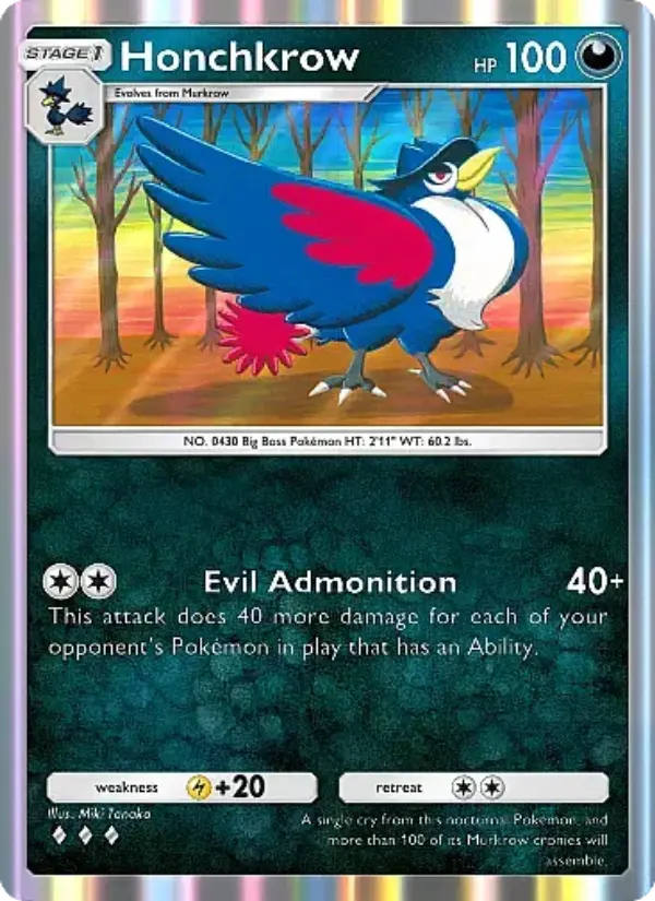Honchkrow Rare rarity Mega Rising Pokémon card price
