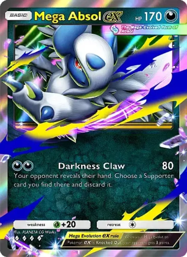 Mega Absol ex Rare rarity Mega Rising Pokémon card price