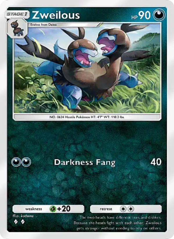 Zweilous Rare rarity Mega Rising Pokémon card price