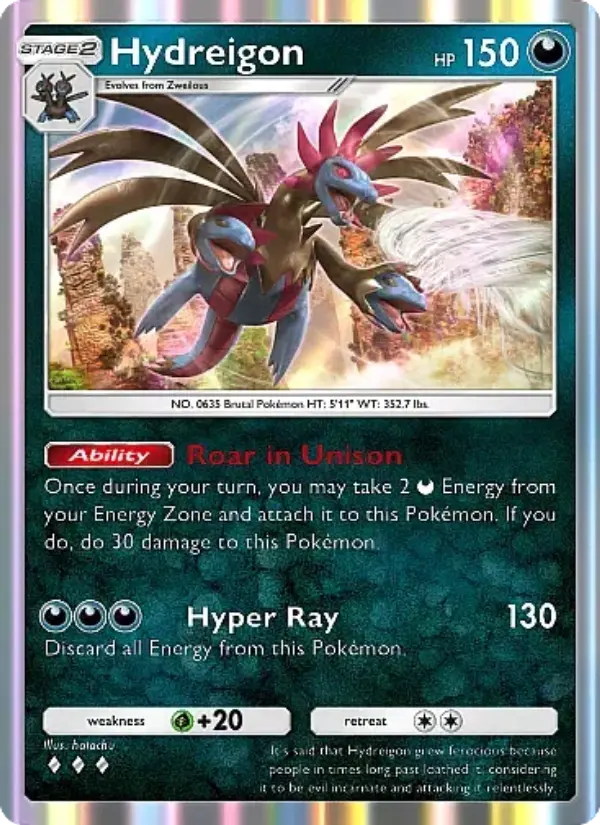 Hydreigon Rare rarity Mega Rising Pokémon card price
