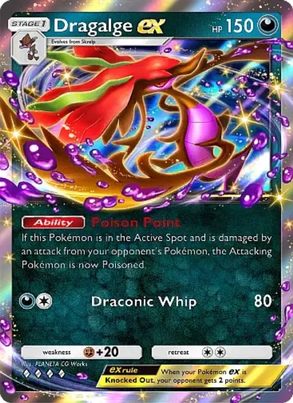 Dragalge ex Rare rarity Mega Rising Pokémon card price