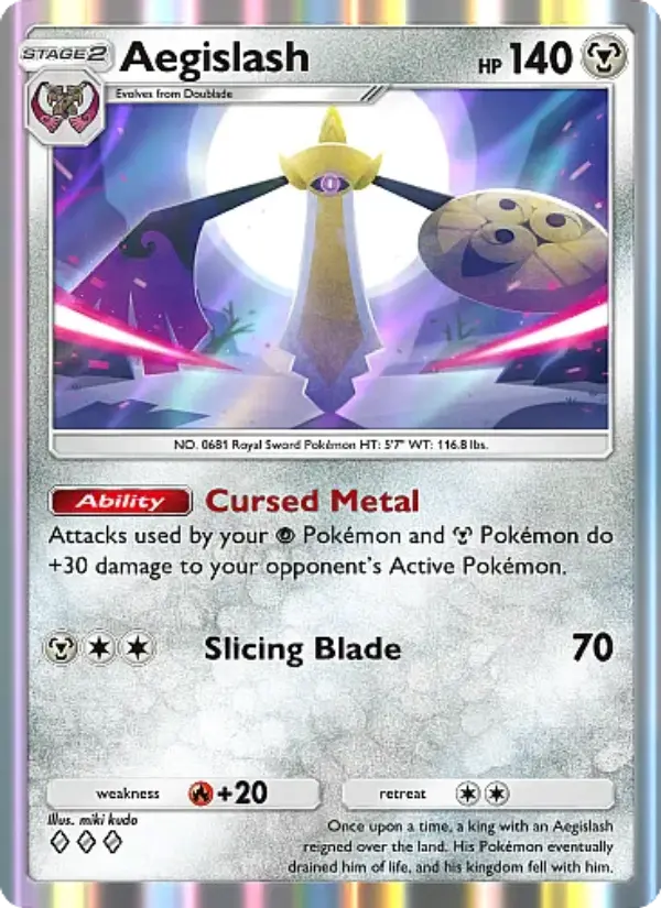 Aegislash Rare rarity Mega Rising Pokémon card price