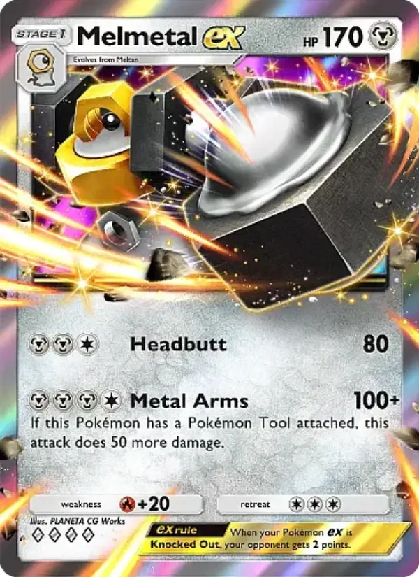 Melmetal ex Rare rarity Mega Rising Pokémon card price