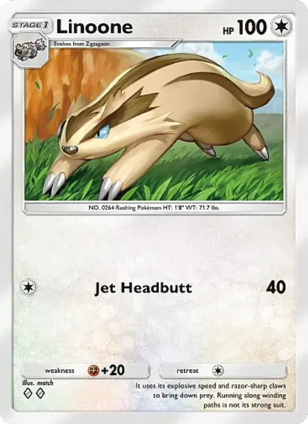 Linoone Rare rarity Mega Rising Pokémon card price