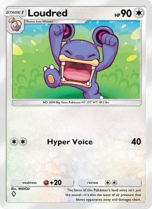 Loudred Rare rarity Mega Rising Pokémon card price