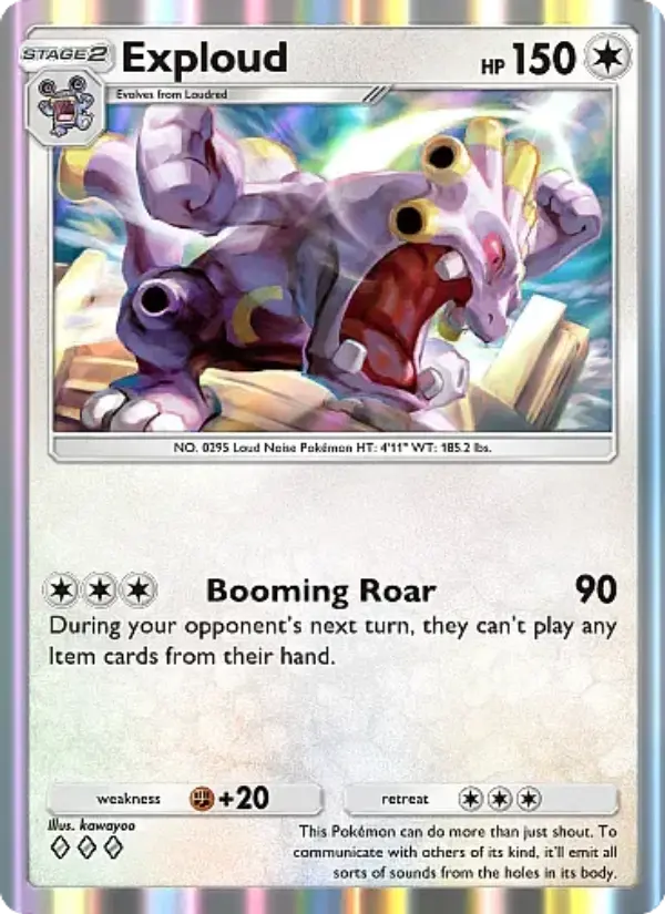 Exploud Rare rarity Mega Rising Pokémon card price
