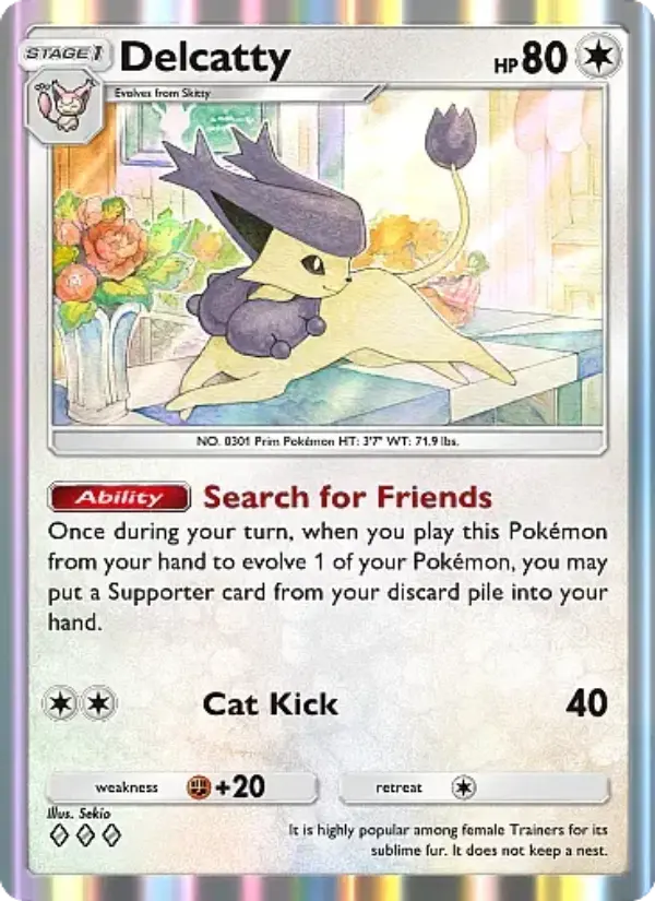 Delcatty Rare rarity Mega Rising Pokémon card price
