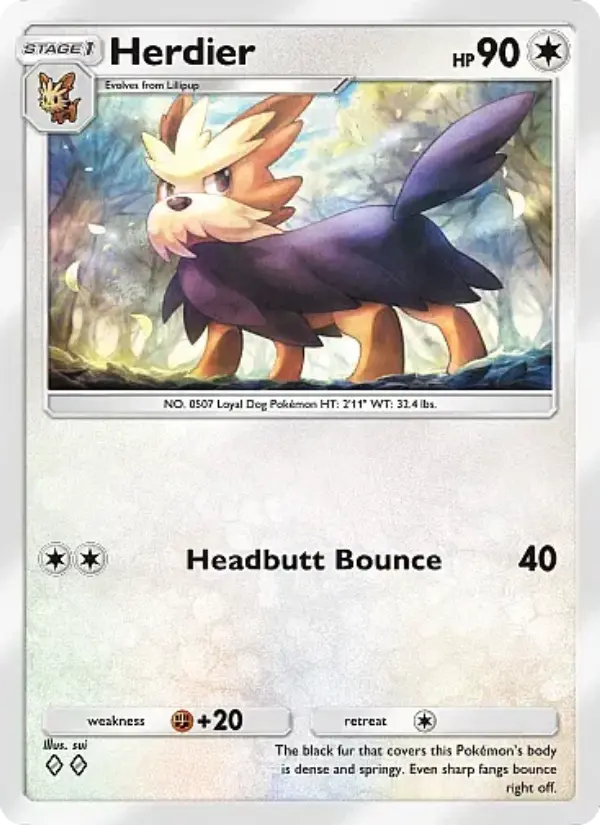 Herdier Rare rarity Mega Rising Pokémon card price